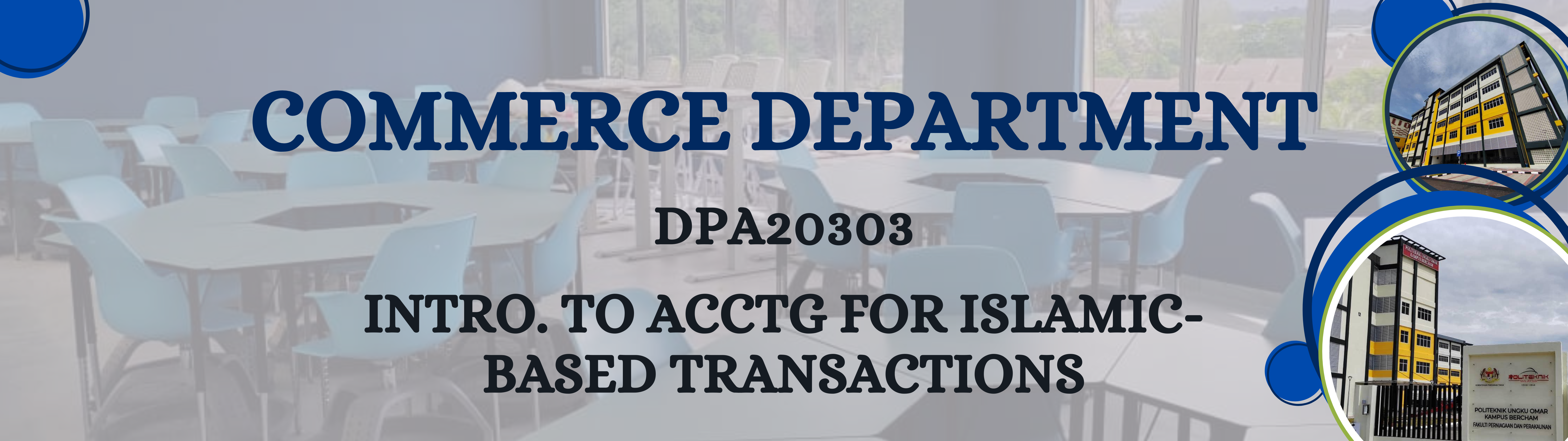 DPA20303 INTRO. TO ACCTG FOR ISLAMIC-BASED TRANSACTIONS