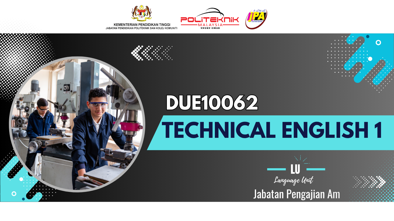DUE10062 TECHNICAL ENGLISH 1